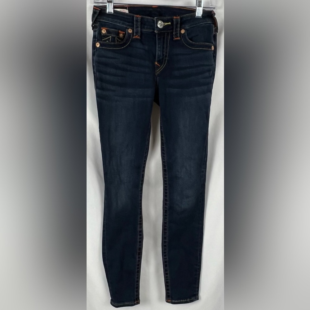 True Religion Jennie Curvy Skinny Women's Mid Rise Blue Jeans Size 26